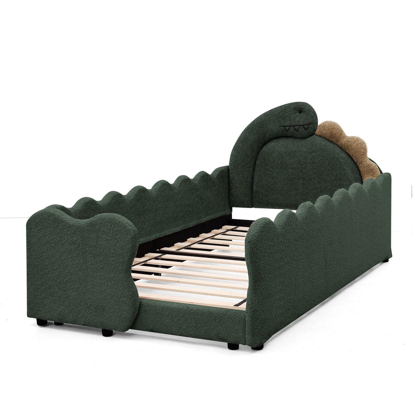 Toddler Dinosaur Bed and Safety Guardrail