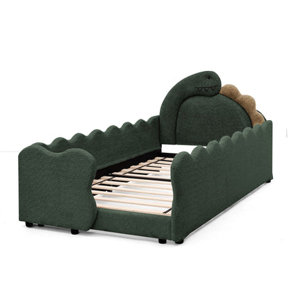 Toddler Dinosaur Bed and Safety Guardrail