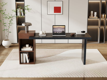 Modern and two tone black walnut side table