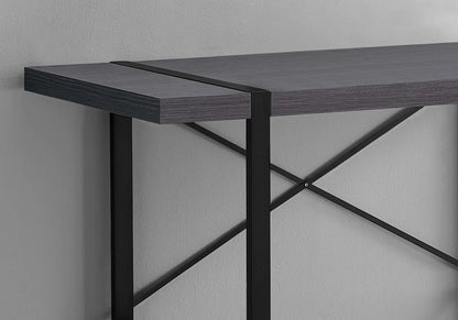 Industrial design computer desk with dark wood top and black metal frame Unique Piece Furniture on Tampa Home & Garden Store