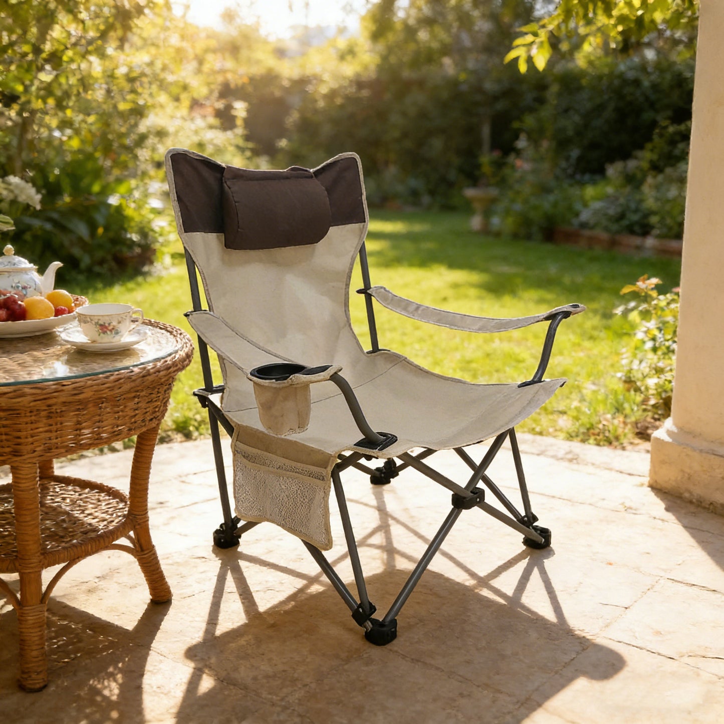 Portable Camping Chair with Adjustable Recline