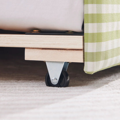 Gingham Daybed With USB Port and Wave Design