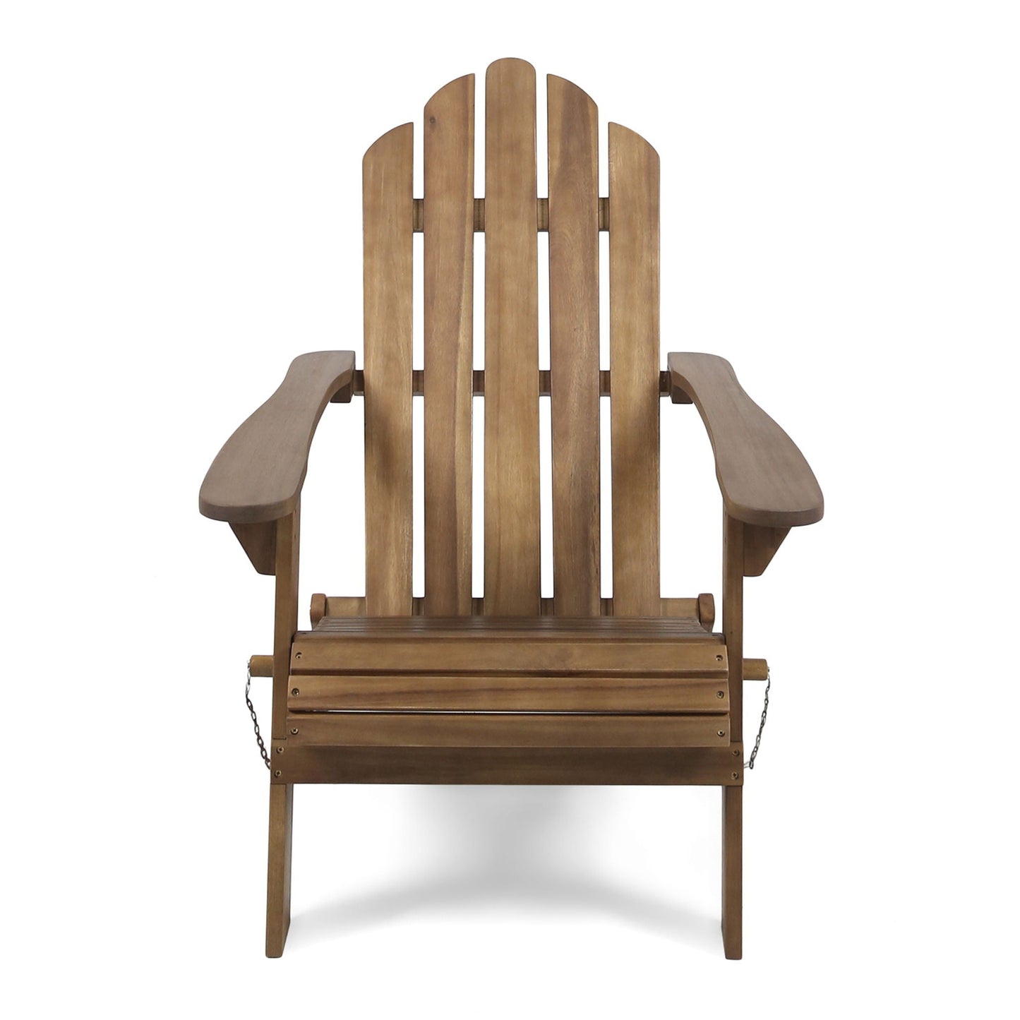 Aurascape outdoor acacia wood foldable Adirondack chair back view by HouseOfZazla on Tampa Home & Garden Store