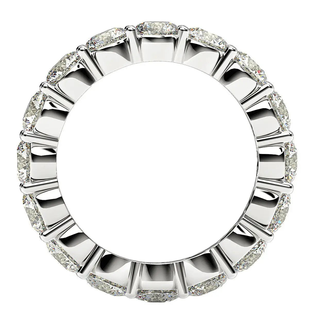 Round-cut lab-grown diamond eternity ring in 14k white gold, 4 cttw FG/VS2 by Bids.com on Tampa Home & Garden Store