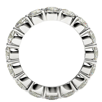 Round-cut lab-grown diamond eternity ring in 14k white gold, 4 cttw FG/VS2 by Bids.com on Tampa Home & Garden Store