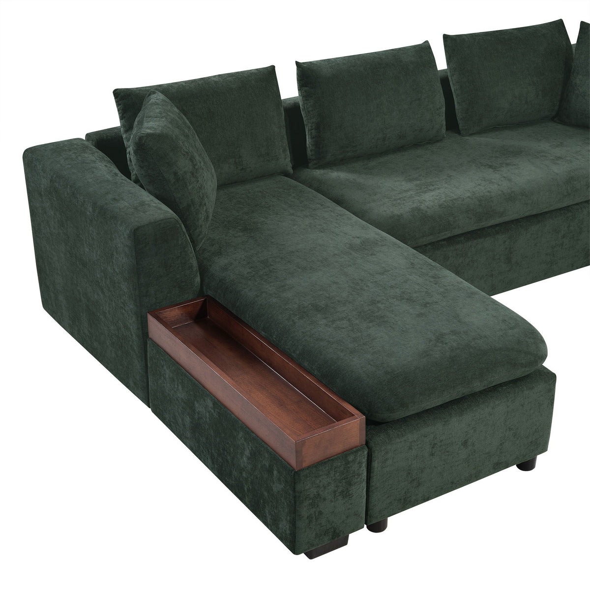 Modern L Shaped Sofa With Storage And Upholstery