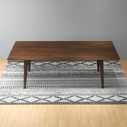 Levi Modern Rectangular Dining Table by HouseOfZazla in walnut finish with sturdy legs on Tampa Home & Garden Store