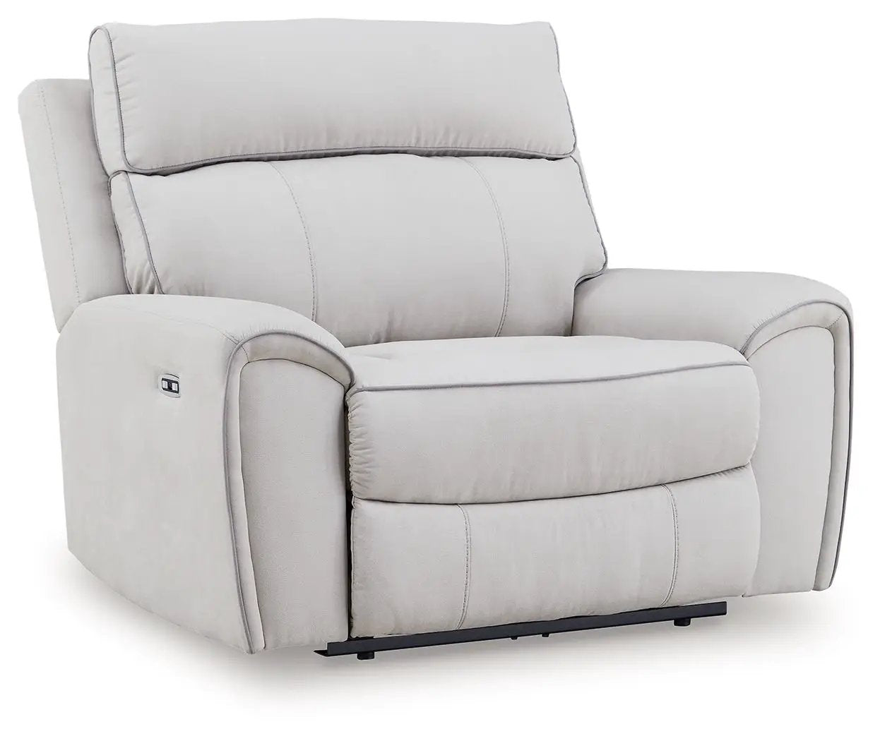 Social Pointe power recliner with adjustable headrest pearl ash by Unique Piece Furniture on Tampa Home & Garden Store
