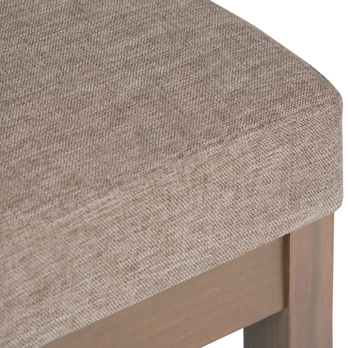 Milltown Upholstered Ottoman Bench With Driftwood