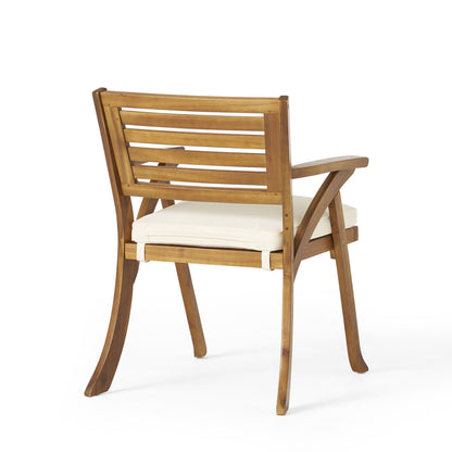 Hermosa Acacia 5 Piece Dining Set With Cushions