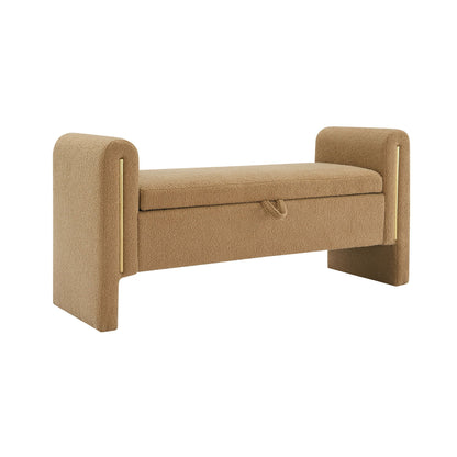 Modern Plush Teddy Bench With Storage And Seat