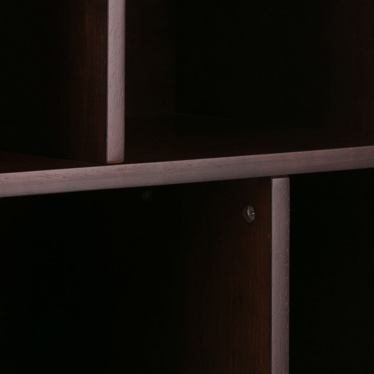 Mid Century Wide Bookcase by HouseOfZazla in dark wood finish on Tampa Home & Garden Store
