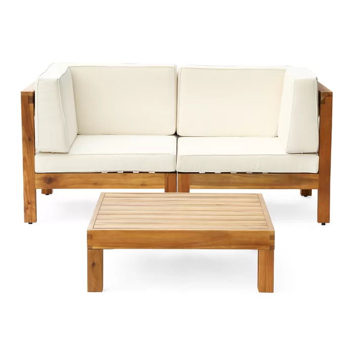 Brava X-Back 2-Seater Outdoor Sectional Loveseat with Coffee Table by HouseOfZazla on Tampa Home & Garden Store