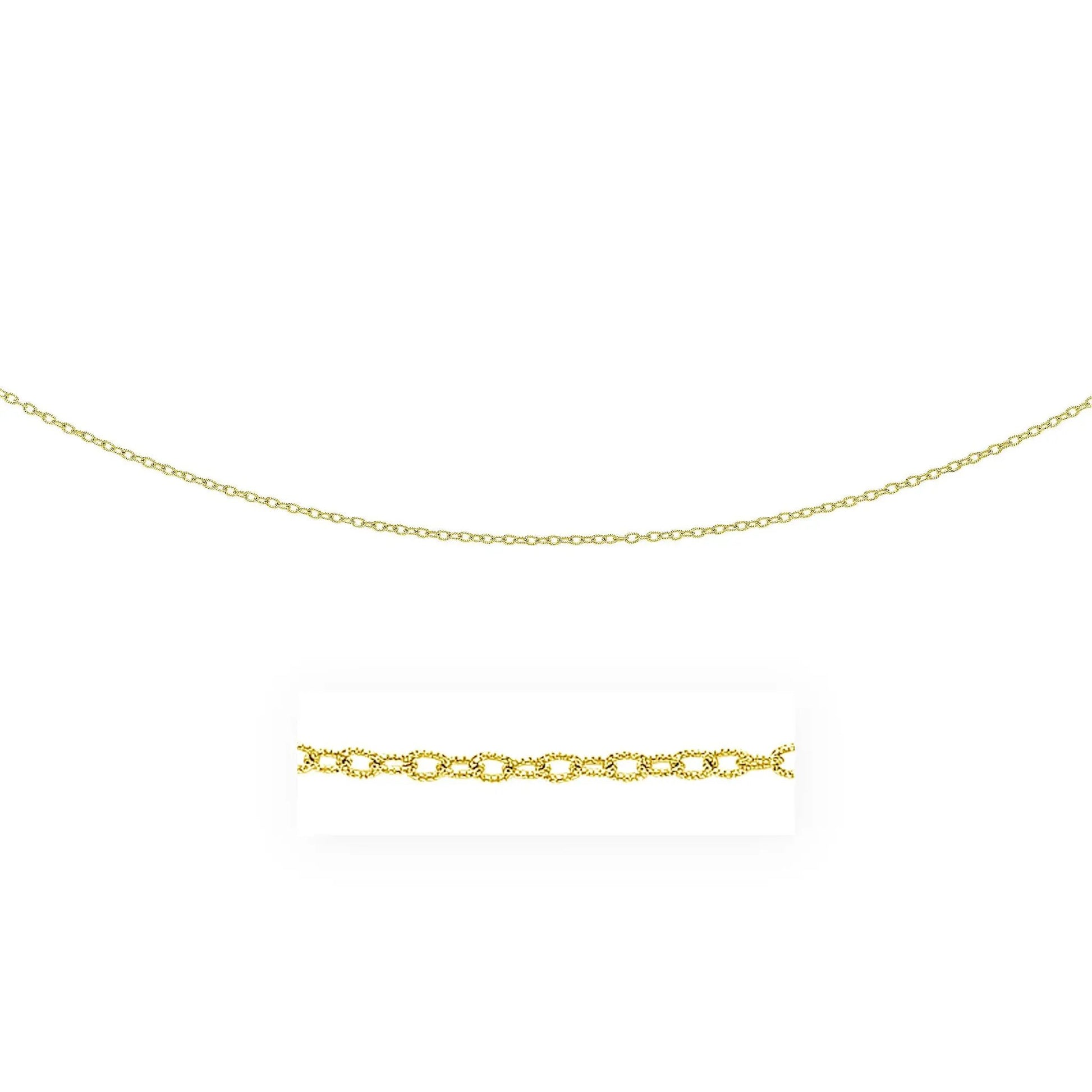2.5mm 14k yellow gold textured-link pendant chain by Bids.com on Tampa Home & Garden Store