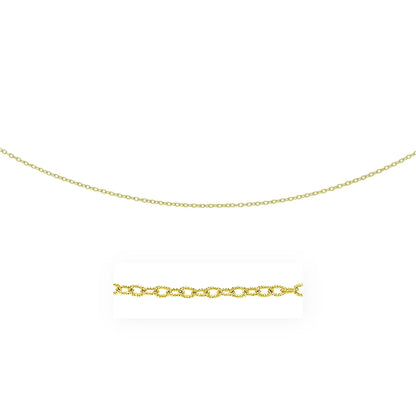 2.5mm 14k yellow gold textured-link pendant chain by Bids.com on Tampa Home & Garden Store