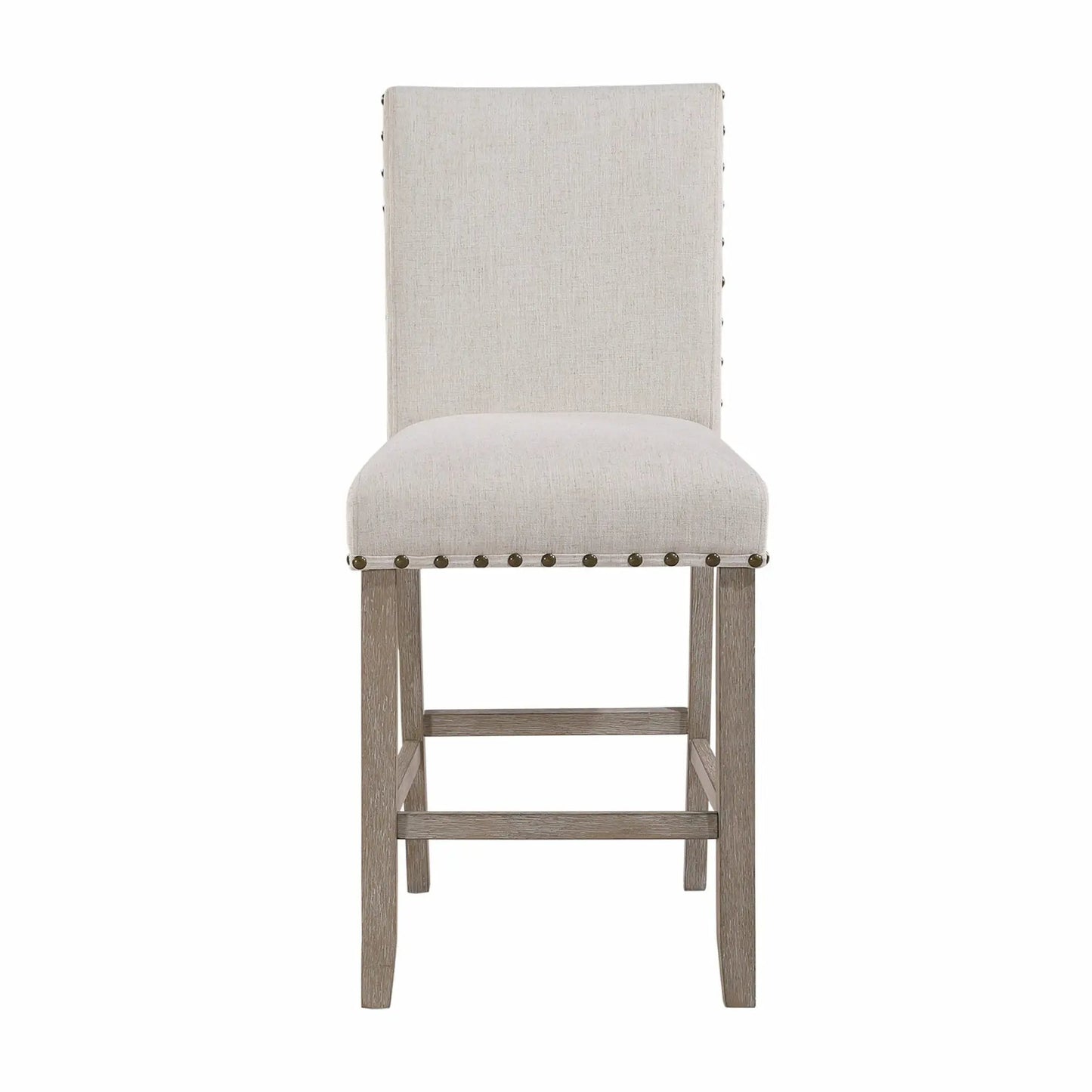 Marian Bar Stool Set of Two with Nailhead Trim