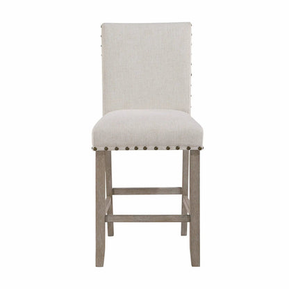 Marian Bar Stool Set of Two with Nailhead Trim