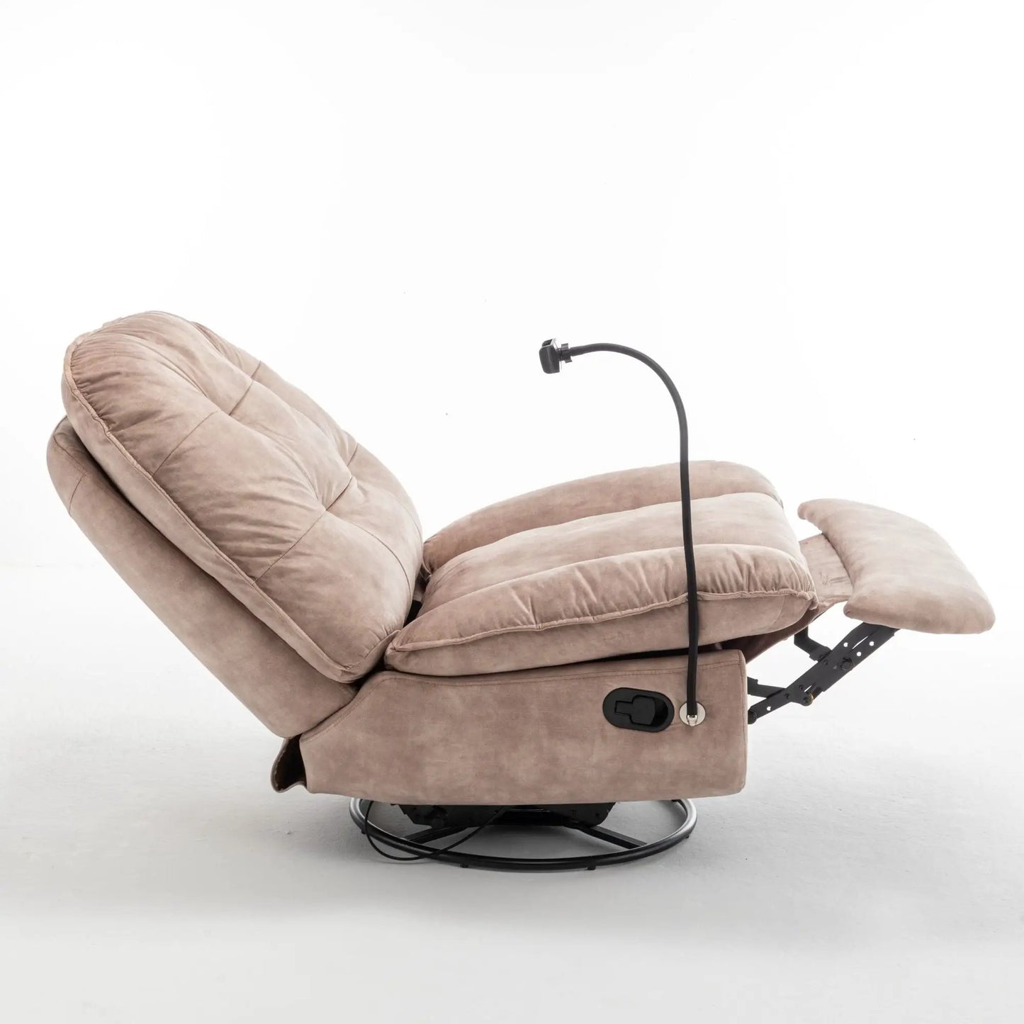 Modern Swivel Gliding Recliner Chair with rocking function in tan by Unique Piece Furniture on Tampa Home & Garden Store