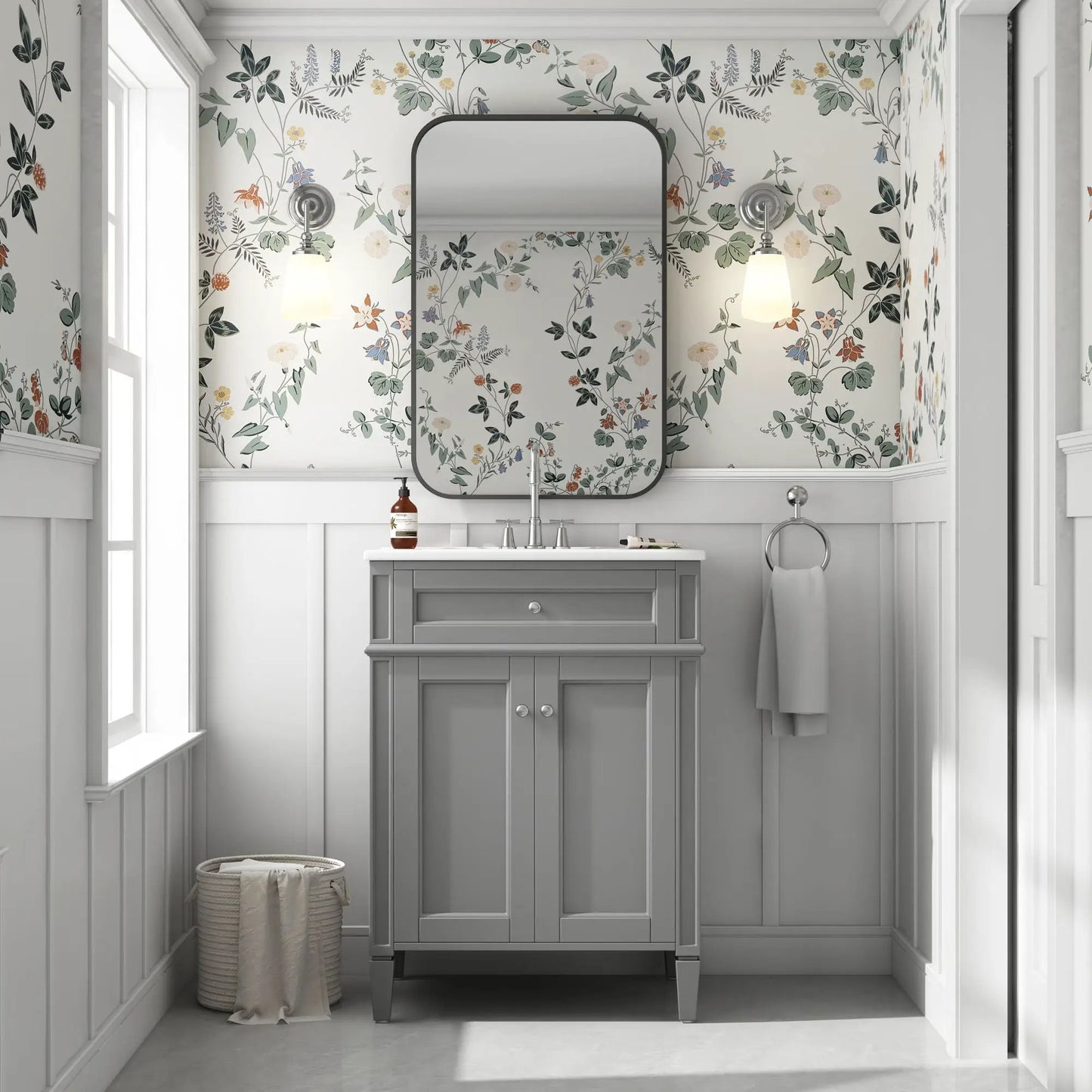 Bathroom Vanity With 2 Doors and Tip Out Drawer