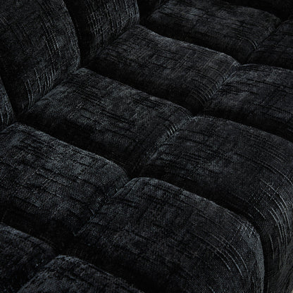 Rounded Cloud Sofa and Piano Key Backrest Design