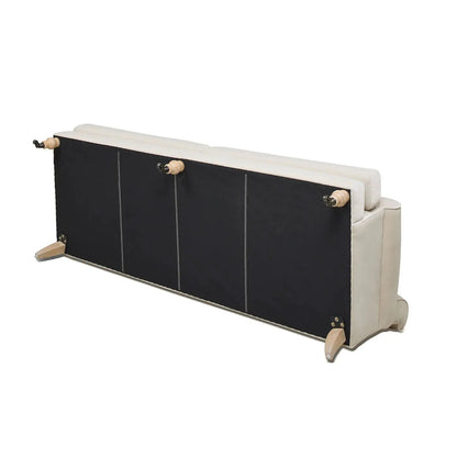 Alana Lawson Two Cushion Tightback Sofa by Unique Piece Furniture, beige upholstery rear view on Tampa Home & Garden Store