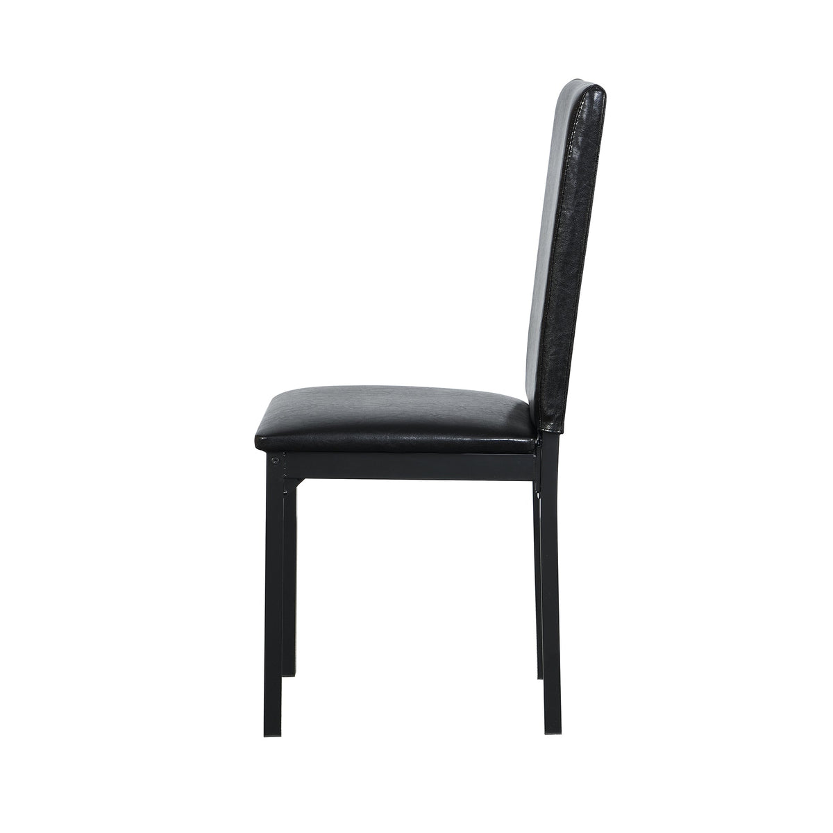 Dinette chair black leatherette upholstery with metal frame on Tampa Home & Garden Store