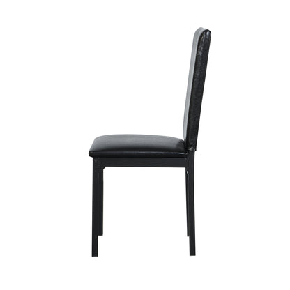 Dinette chair black leatherette upholstery with metal frame on Tampa Home & Garden Store