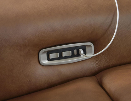 Contemporary Power Reclining Sectional Loveseat