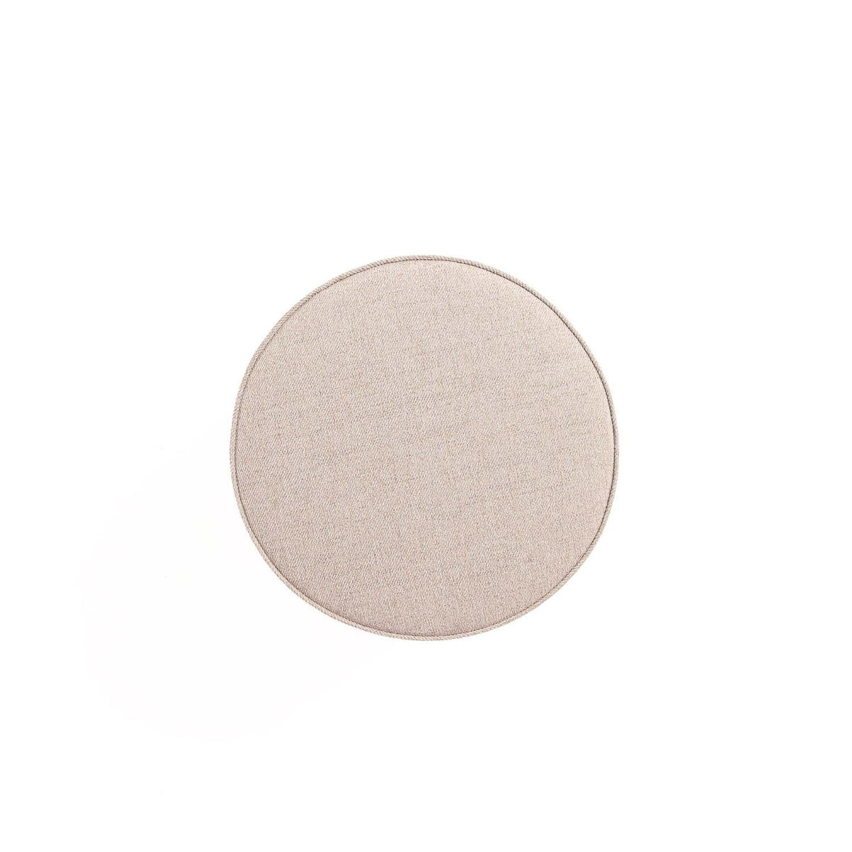 Bailey Accent Ottoman, beige round upholstered ottoman by HouseOfZazla on Tampa Home & Garden Store