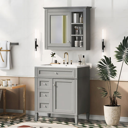 Bathroom Vanity With Medicine Cabinet And Drawers