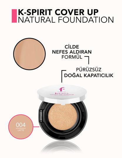 Flormar K-Spirit Cushion Foundation compact natural foundation shade 004 Latte on Tampa Home & Garden Store