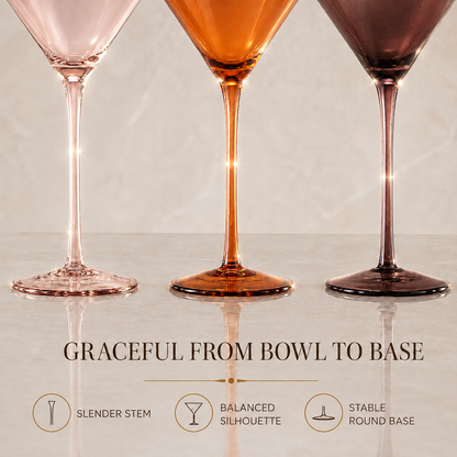 Venus Martini Cocktail Glassware and Set