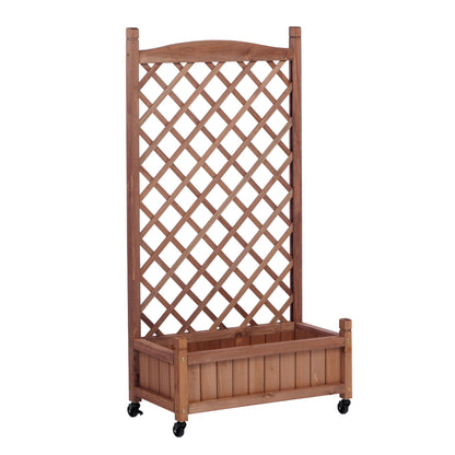 Outdoor Raised Garden Bed with Trellis 2 Pack