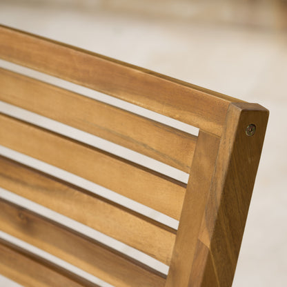 Acacia Wood Outdoor Dining Set with Coffee Table