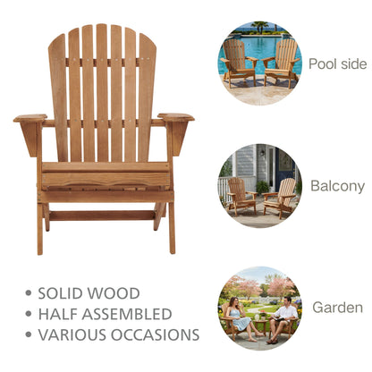 Oversized Folding Adirondack Chair for Patio