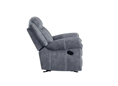 Zubaida two-tone recliner sofa gray fabric with USB drop-down table by Unique Piece Furniture on Tampa Home & Garden Store