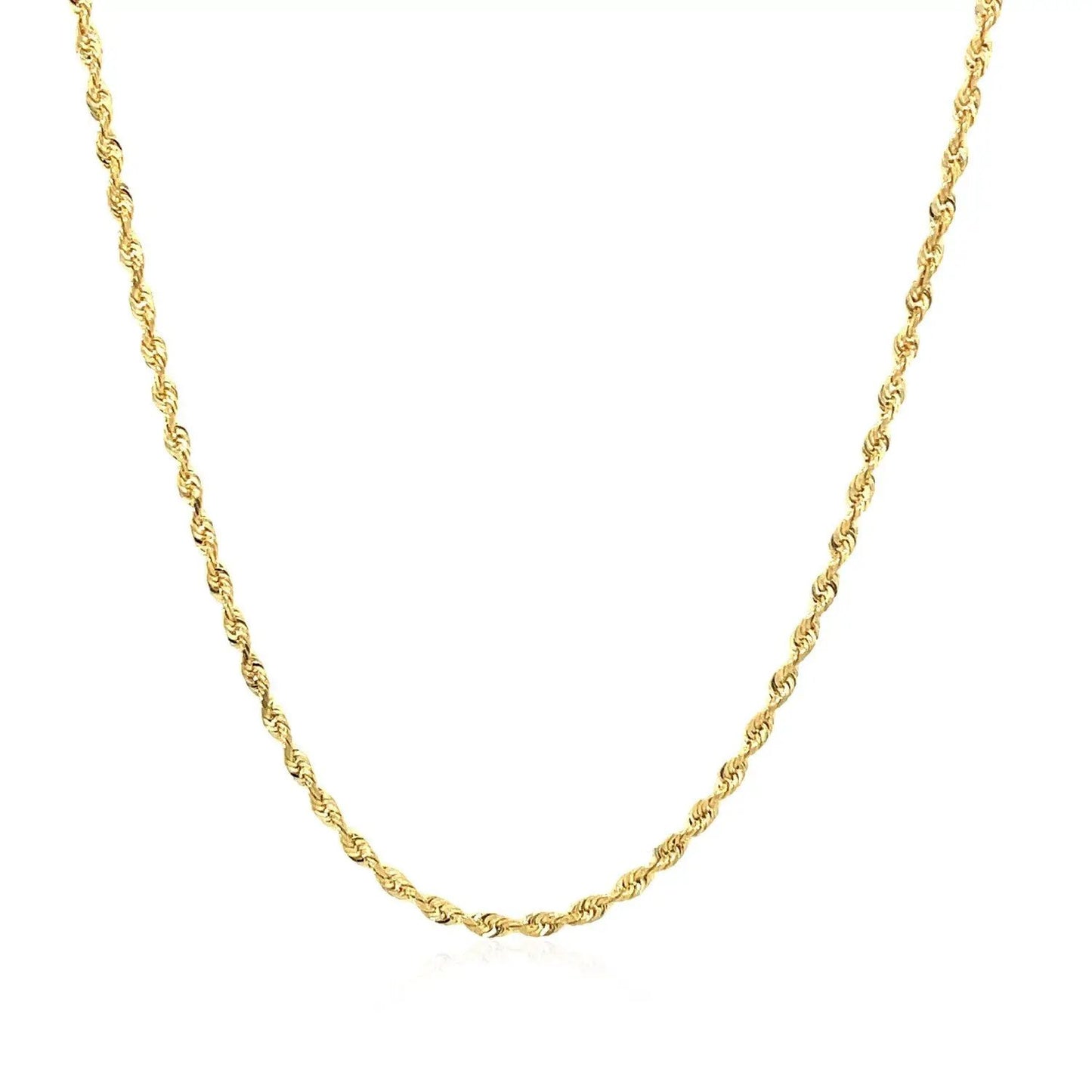 14k yellow gold solid diamond-cut rope chain necklace 1.60 mm by Bids.com on Tampa Home & Garden Store