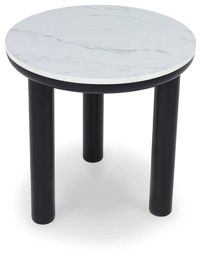 Xandrum Occasional Table Set of 3 Black and White