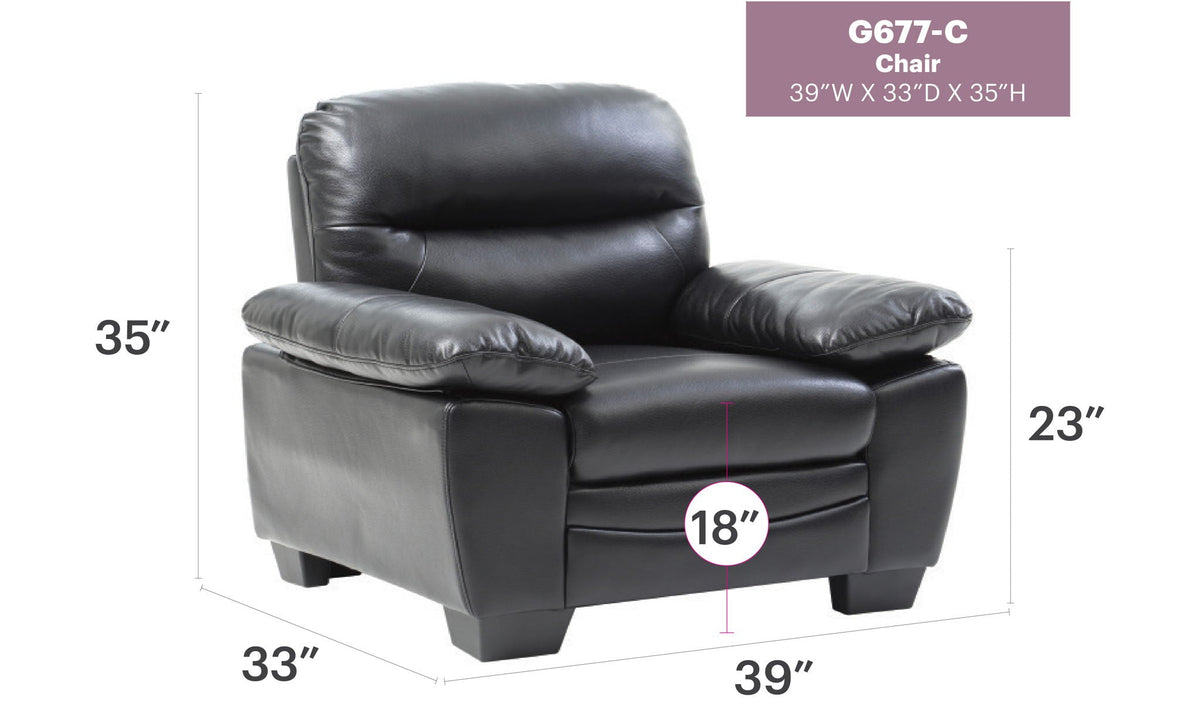 Marta Arm Chair black leather by HouseOfZazla on Tampa Home & Garden Store