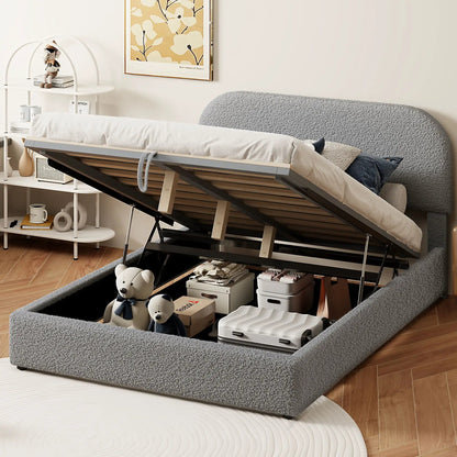 Upholstered Platform Bed With Hydraulic Storage