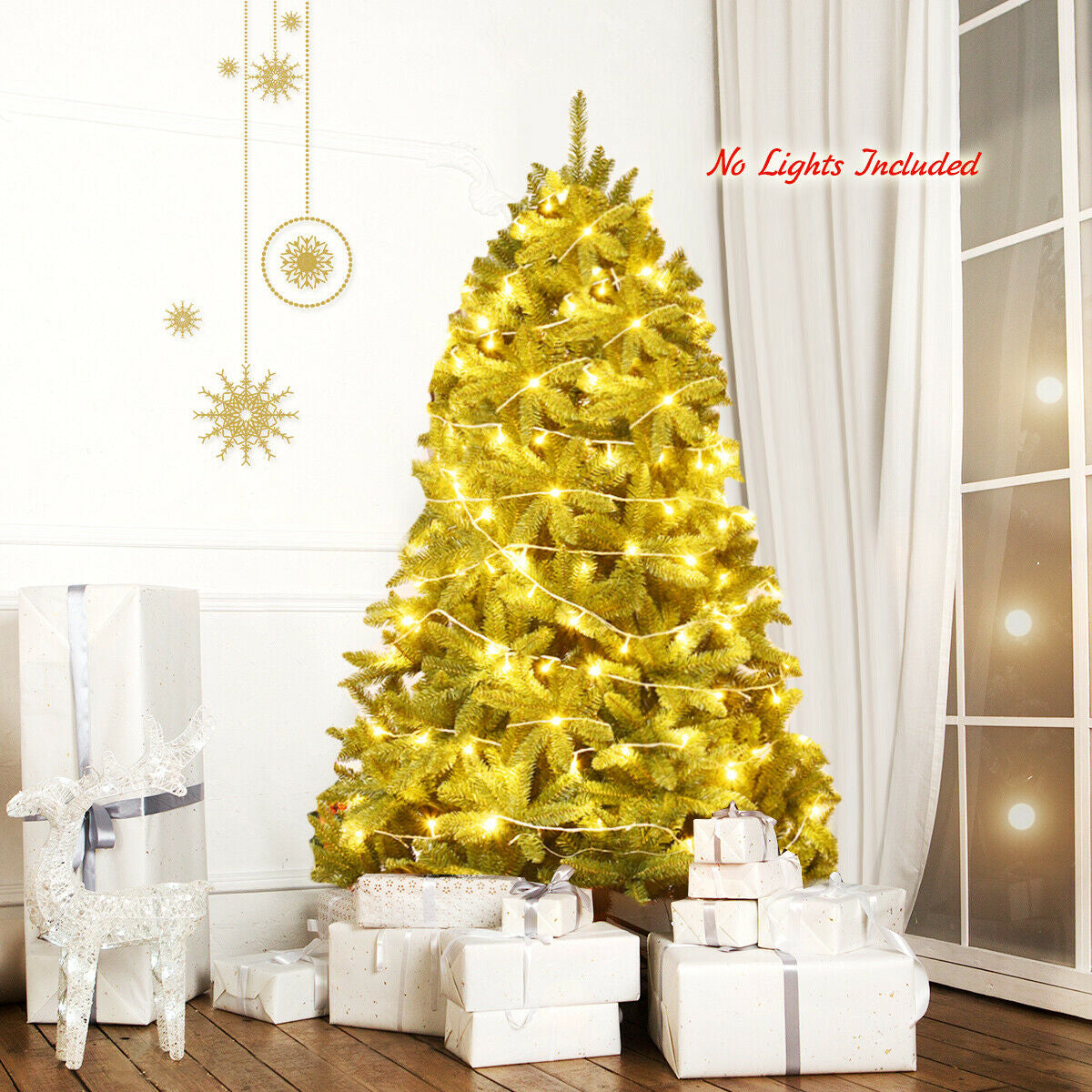 DirectDeals 6 ft unlit artificial Christmas tree in gold with 1250 branch tips on Tampa Home & Garden Store