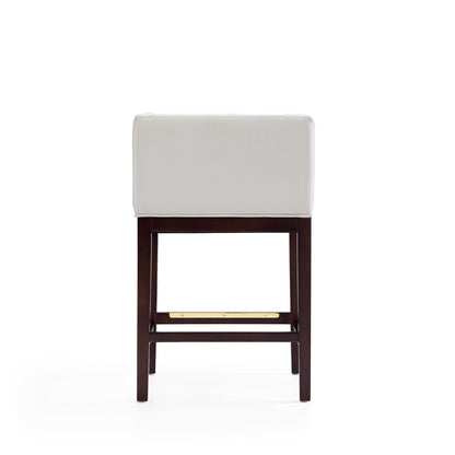 Counter stool with ivory upholstered seat and back on beech wood frame by HouseOfZazla on Tampa Home & Garden Store