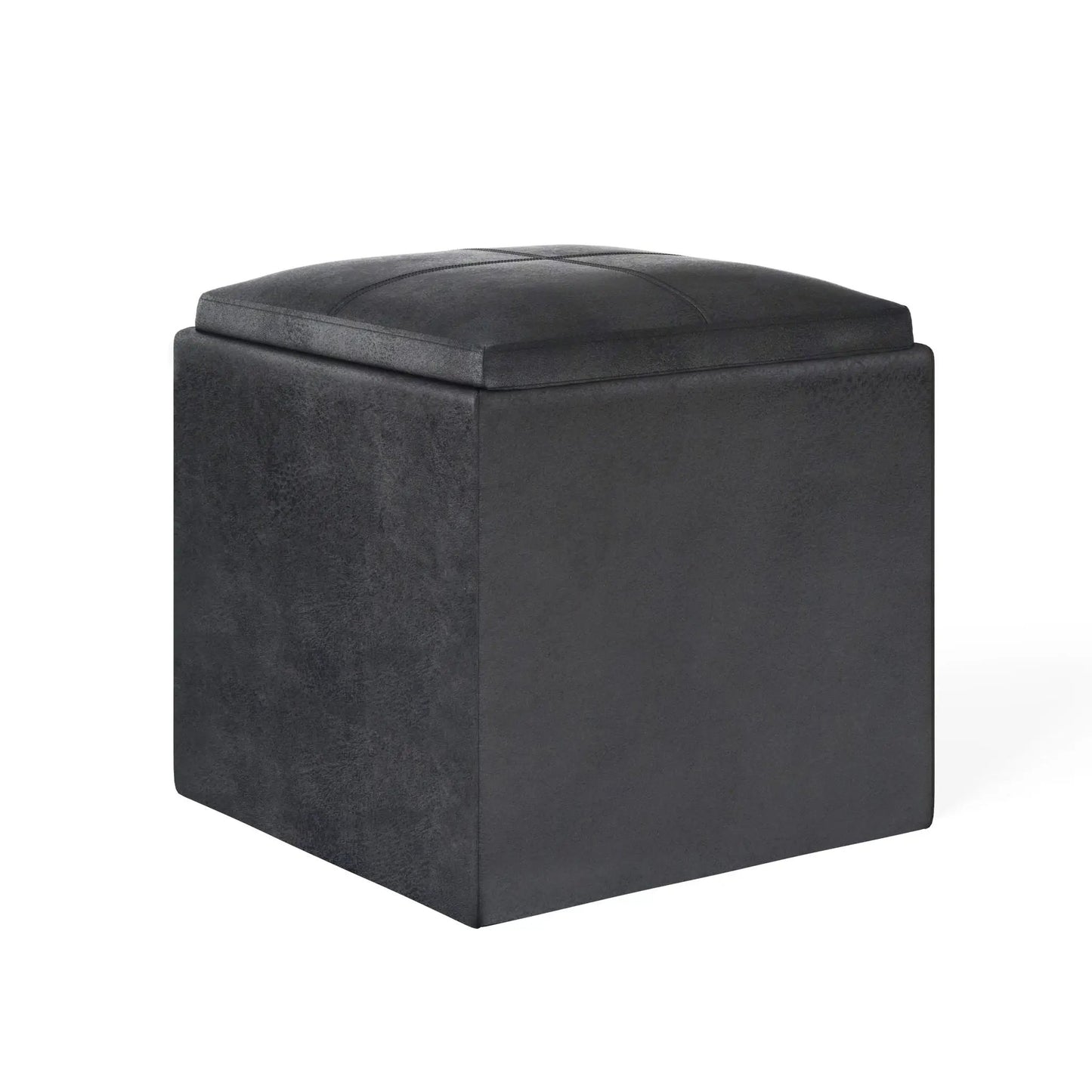 Rockwood Upholstered Cube Ottoman with Tray
