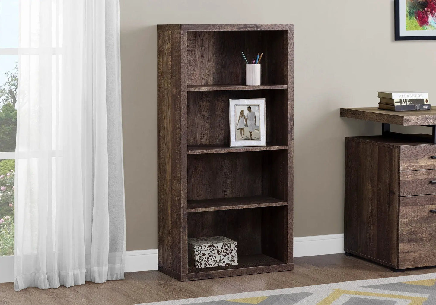 Five Tier Office Bookshelf and Bookcase Etagere