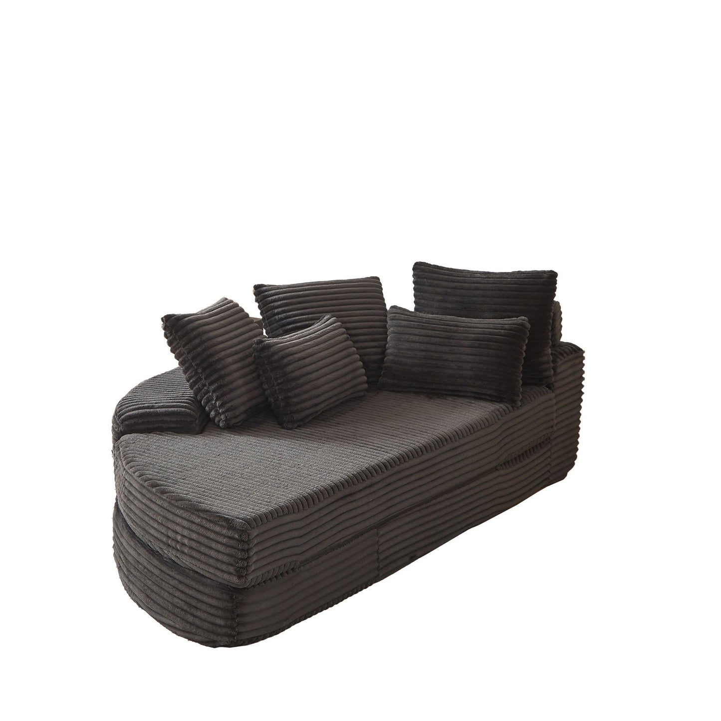 Semi Circular 2 in 1 Sofa Bed with Neck Pillow