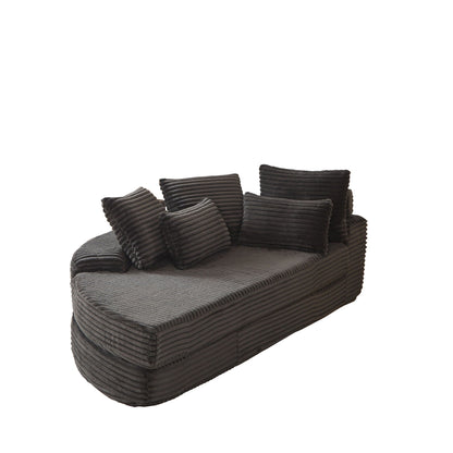 Semi Circular 2 in 1 Sofa Bed with Neck Pillow