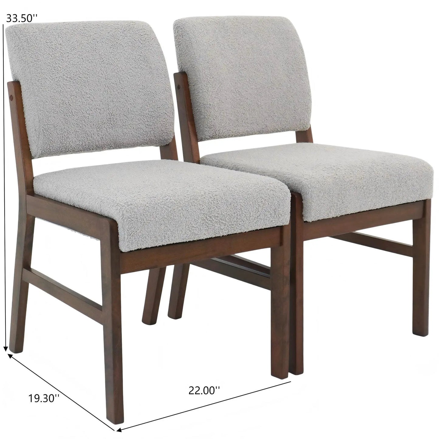 Caldwell Dining Chair Set of 2 Light Gray