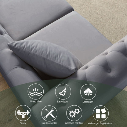 Chesterfield Sofa With Nailhead Trim and Cushions