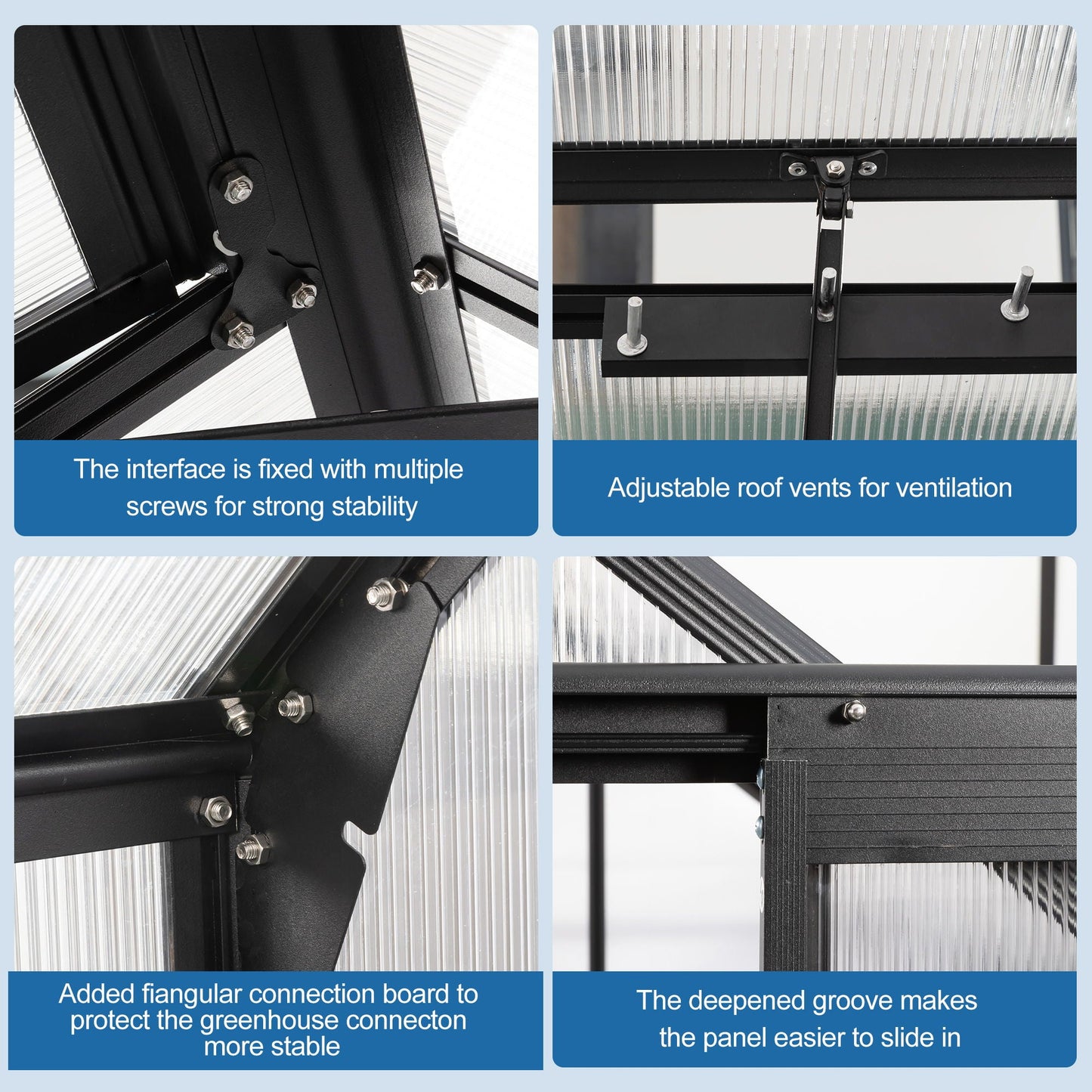 Outdoor Polycarbonate House and Raised Metal Base