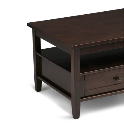 Dark walnut shaker coffee table handcrafted by Unique Piece Furniture on Tampa Home & Garden Store